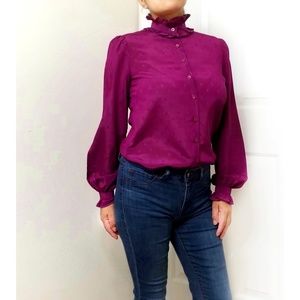 VINTAGE Burgundy blouse